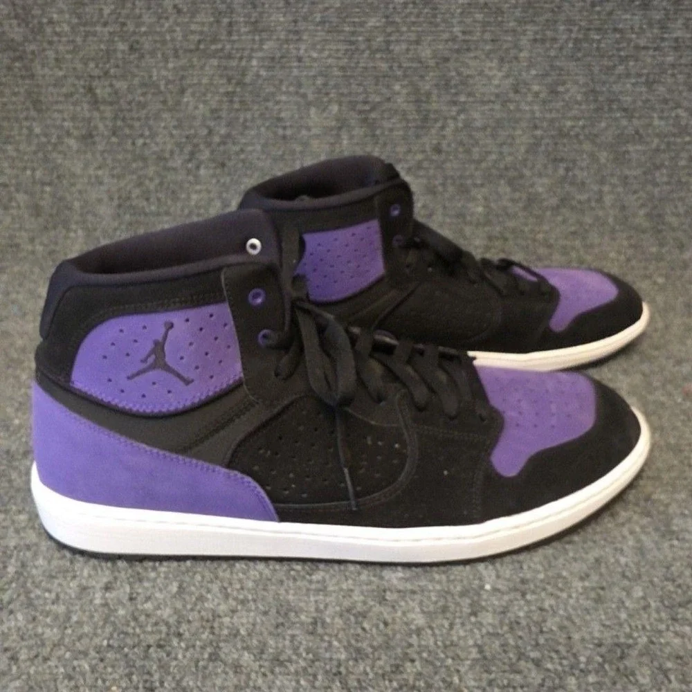 Jordan Access Shoes Mens Size 15 Purple Black Mid Top AR3762-005 Sneakers